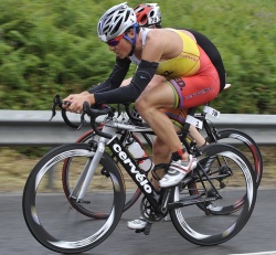 Gómez Noya durante a carreira