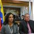 Mónica Chacín cónsul de Venezuela en Vigo e o embaixador no Estado español, Isaías Rodríguez. Foto Xurxo Martínez Crespo