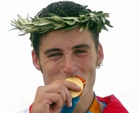 David Cal, coa súa medalla de ouro en Atenas 2004