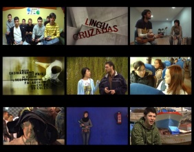 Mosaico de fotogramas do documental