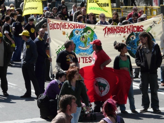 Marcha contra os transxénicos